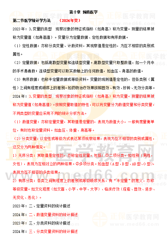 预防医学教材变动